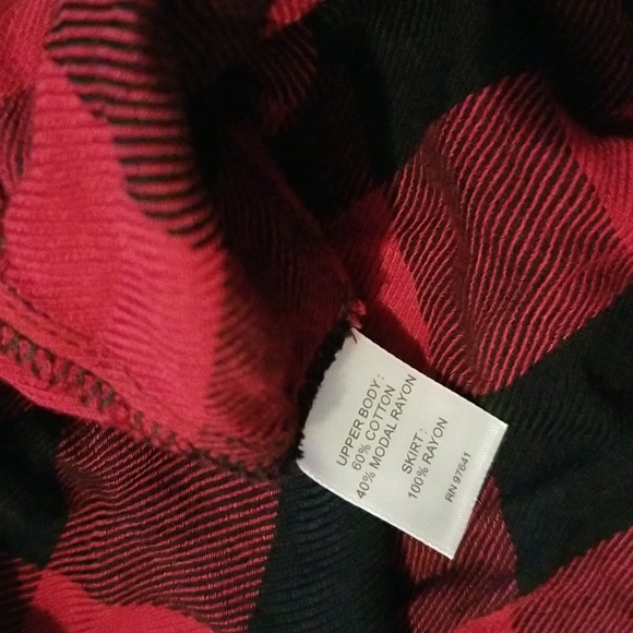 J. Jill black and red plaid long sleeve dress medium petite EUC - Picture 6 of 10